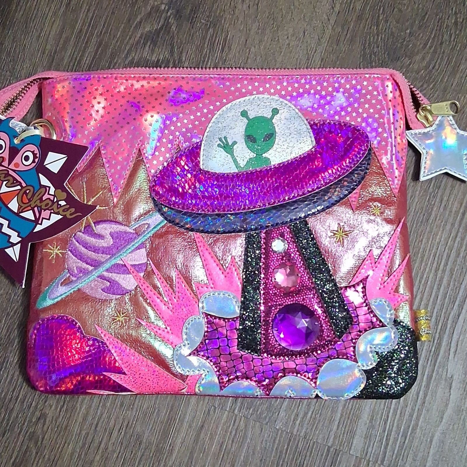 Irregular Choice“We Come In Peace Pouch with matching shoes (flats)