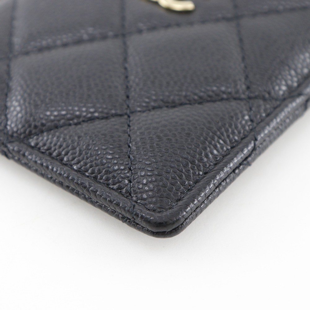 CHANEL Matelasse Card Case AP3595 Gold Hardware COCO Mark black/Cabin skin…