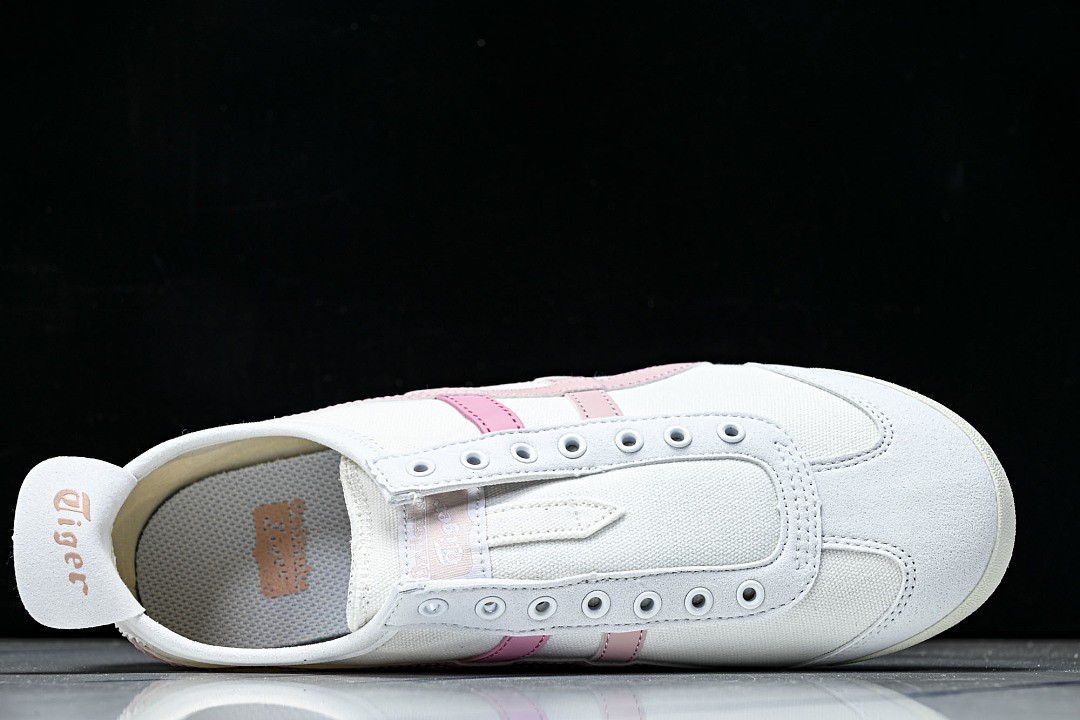 Onits*ka Tiger Mexico66 Slip-On White Ginger Peach 1183A360-132 Unisex Size 4-11