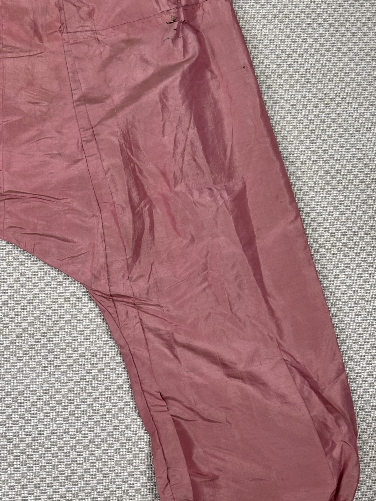 Antique Middle Eastern Harem Pants Shiny Pink Silk Drawstring Waist AS IS