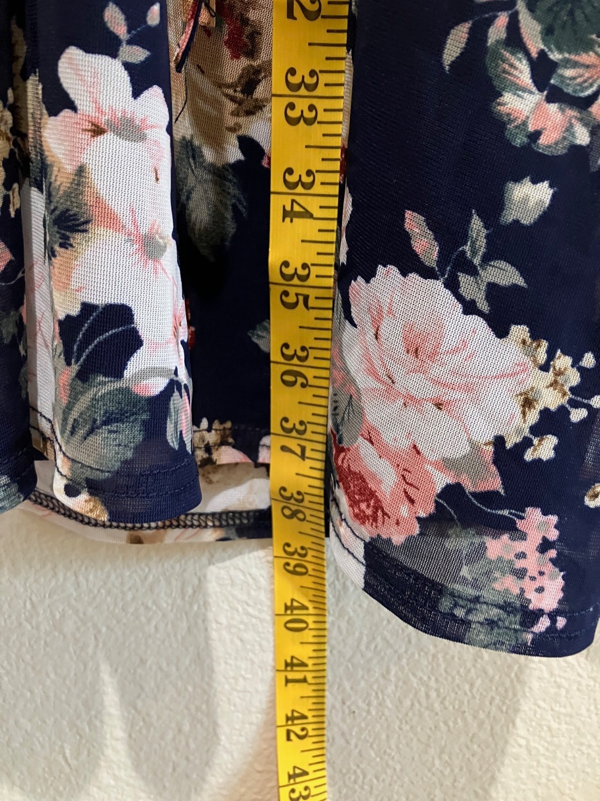 Siren Lily Maternity Floral Layered Dress Navy Pink Boho Cottagecore Size S