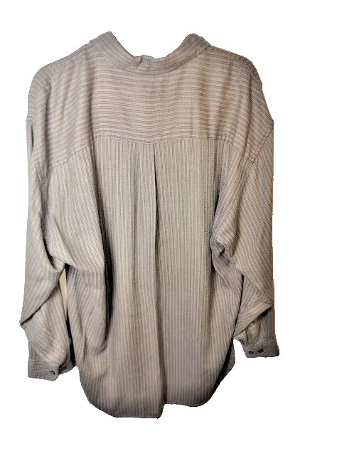 Perry Ellis Shirt Men’s Large Brown Button down Long Sleeve Pocket Cotton