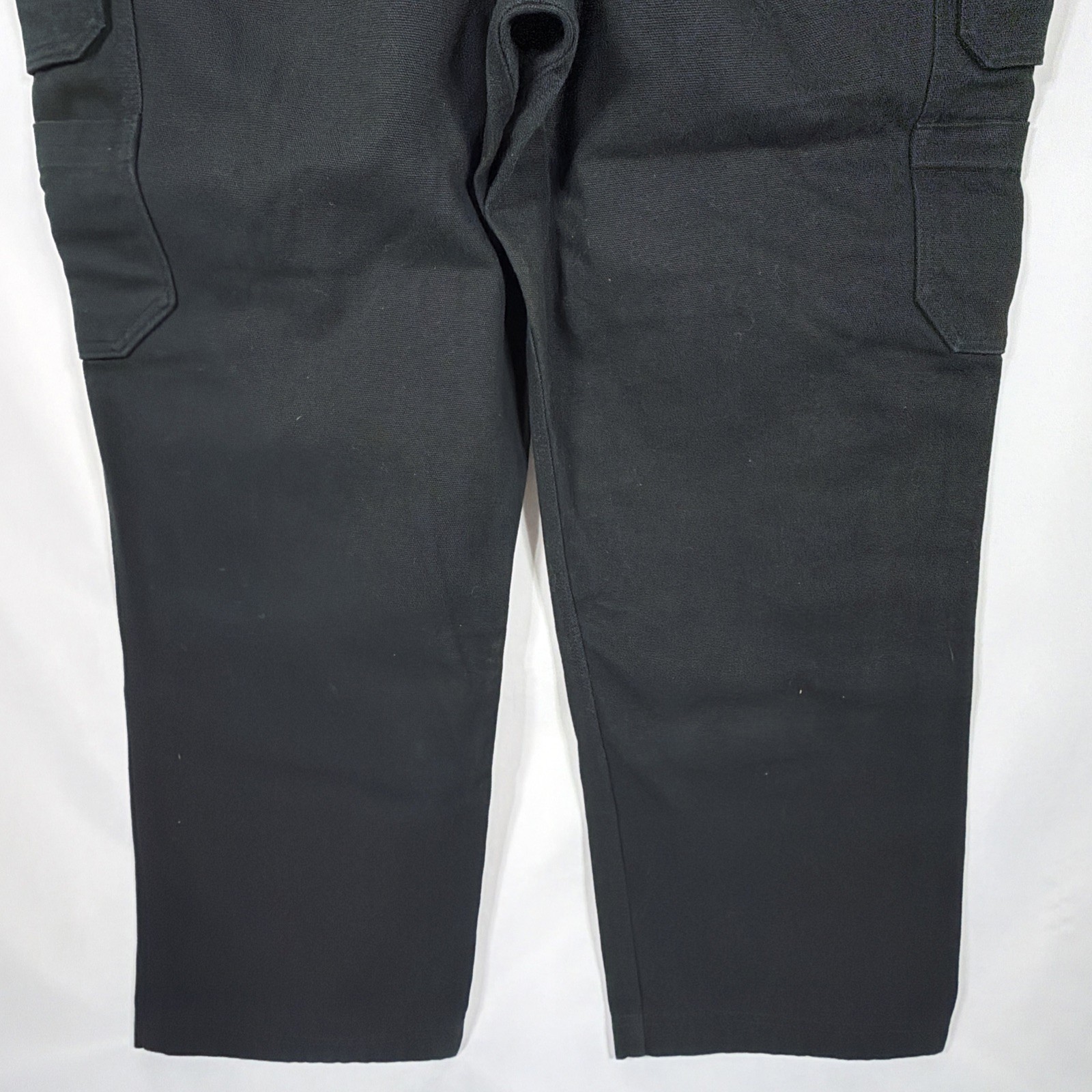 Duluth Trading Fire Hose Ultimate Cargo Work Pants Mens 40×30 Black Heavyweight