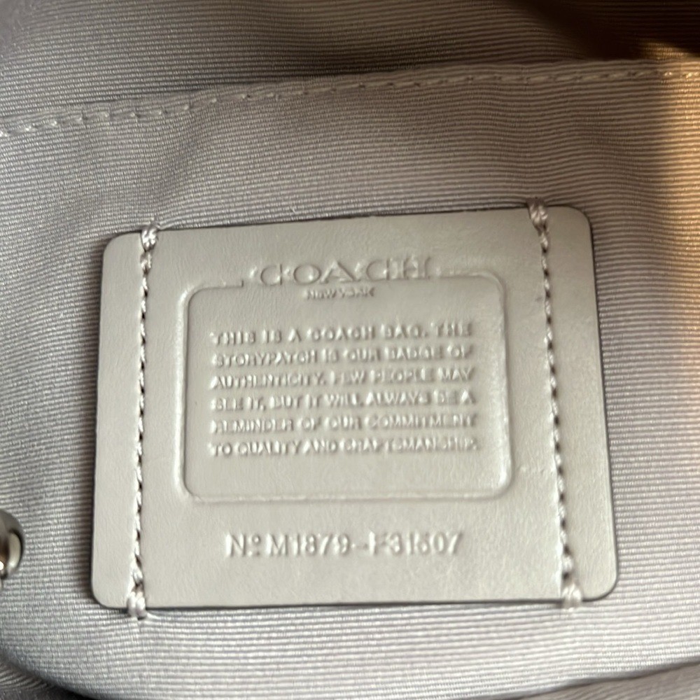 Coach Abby Duffle Chalk Soft Pebbled Leather Shoulder Bag F31507