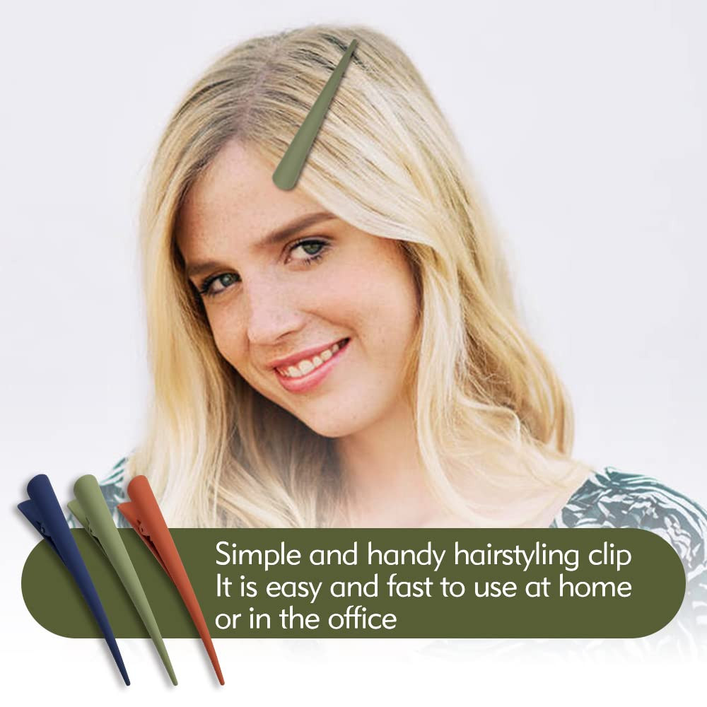 10 Pcs 4.7 Inch Long Plastic Alligator Hair Clips for Styling Colorful Non Slip