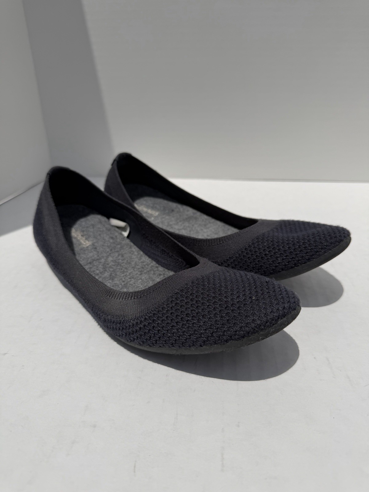 Allbirds Shoes Womens 9.5 Navy Knit Tree Breezer Ballet Flats Slip On Comfort