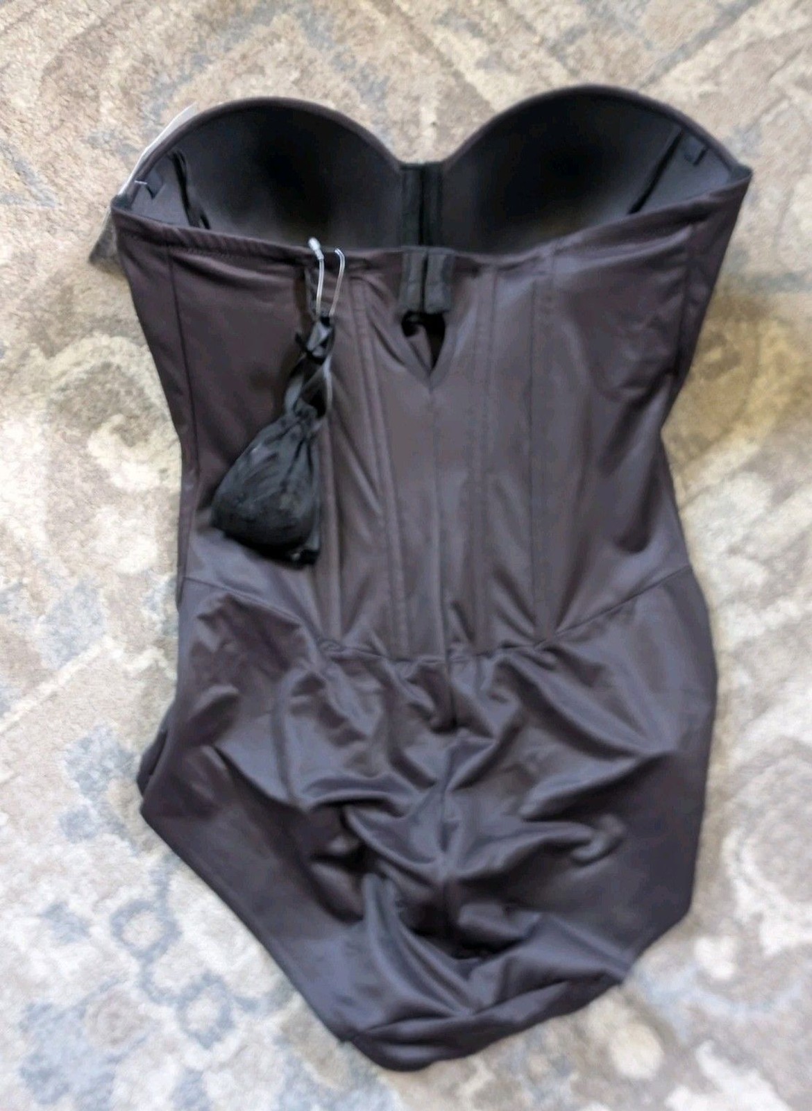 TC FINE INTIMATES Black Strapless Extra Firm Control Bodybriefer NEW Womens 40c