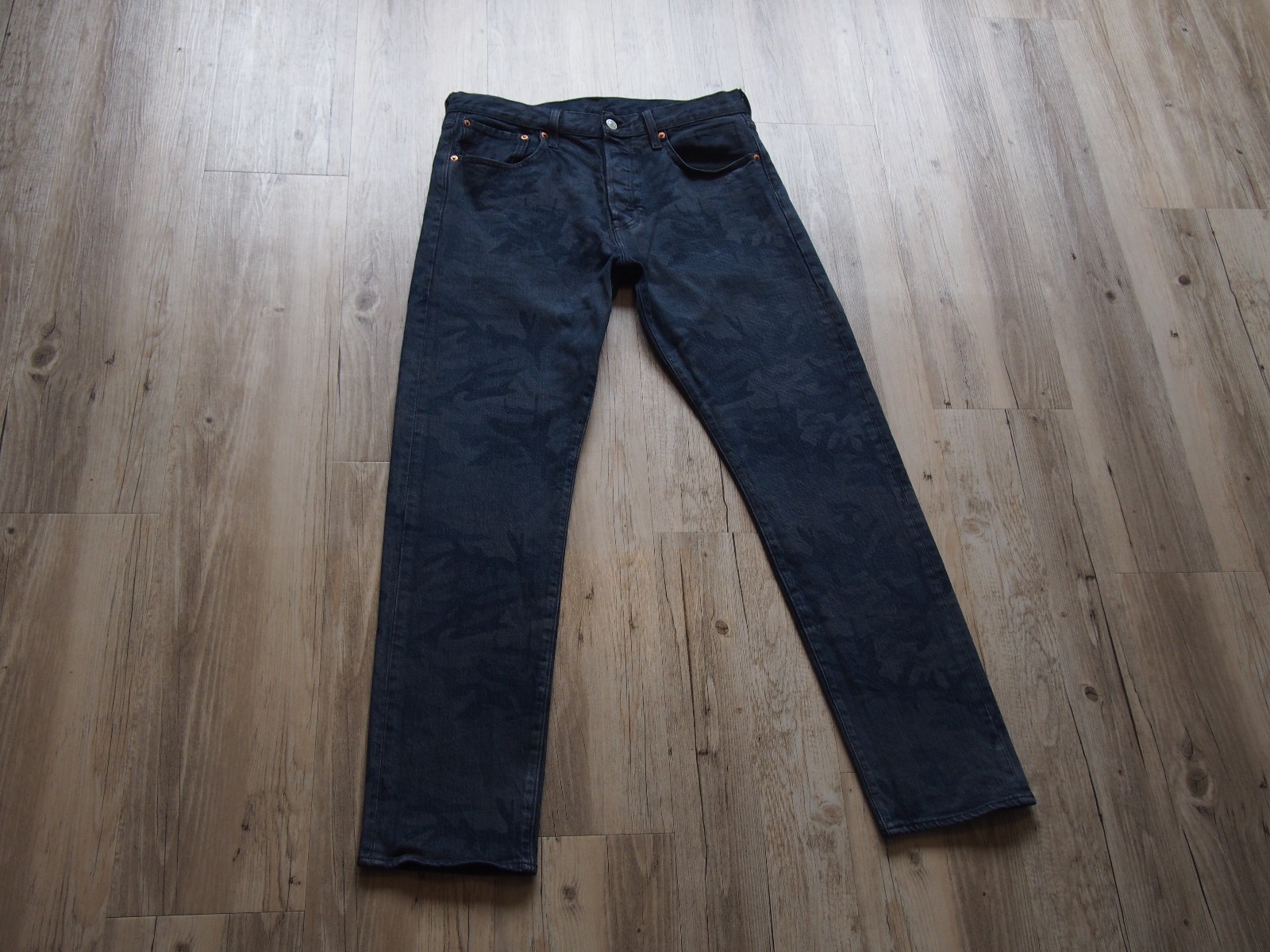 LEVIS X JUSTIN TIMBERLAKE 501 ST W33 L30 (L32) SLIM TAPER JEANS FRESH LEAVES