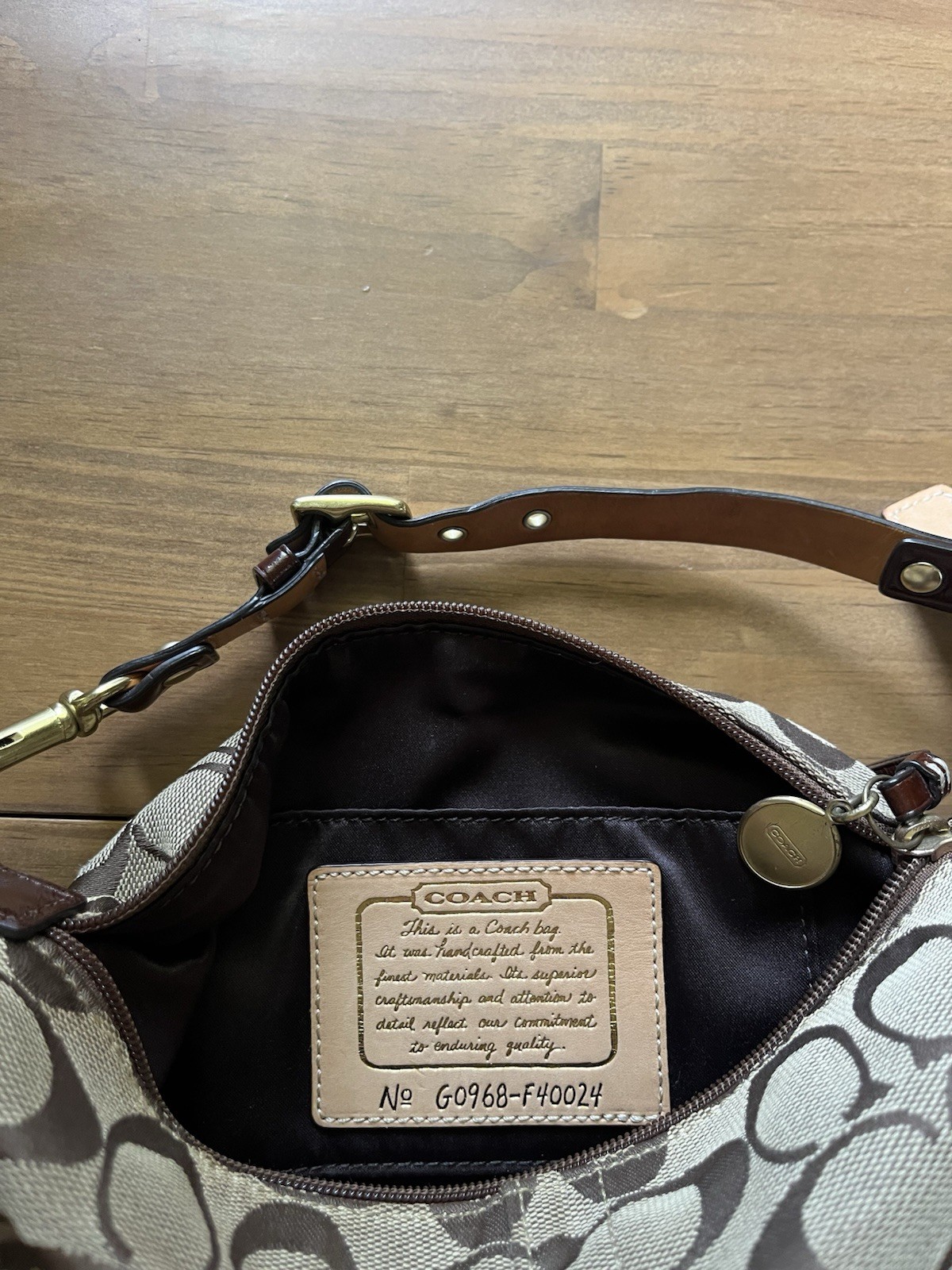 2009 Vintage Coach Signature Small Shoulder Bag