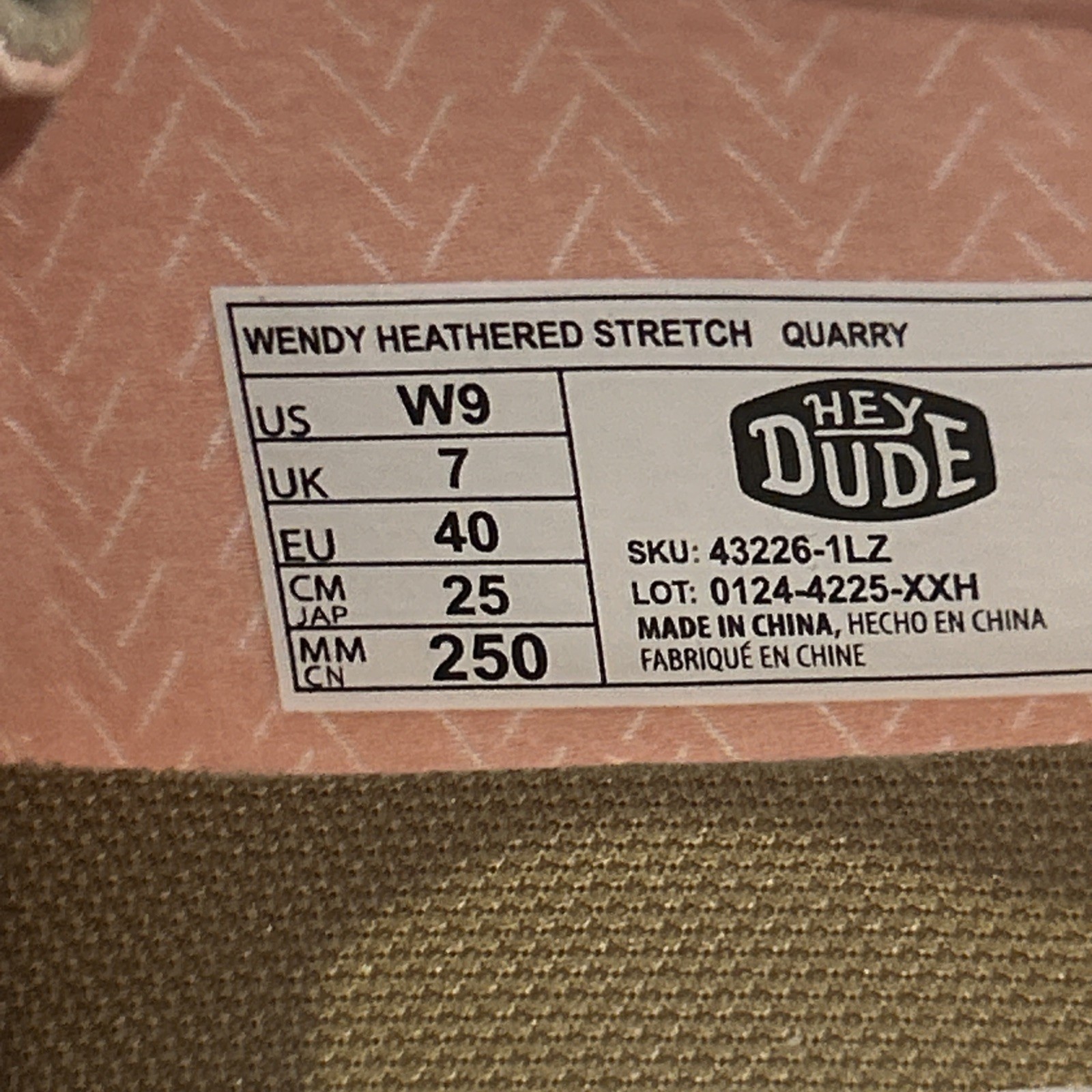 Hey Dude Wendy Heathered Stretch Quarry slip-on shoes