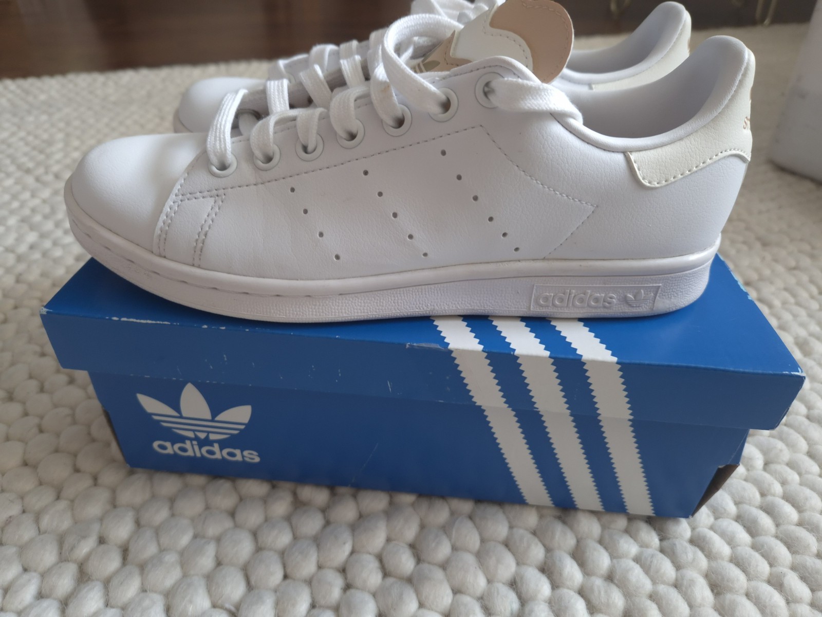 Size 7.5- Adidas Stan Smith White Pale Nude W