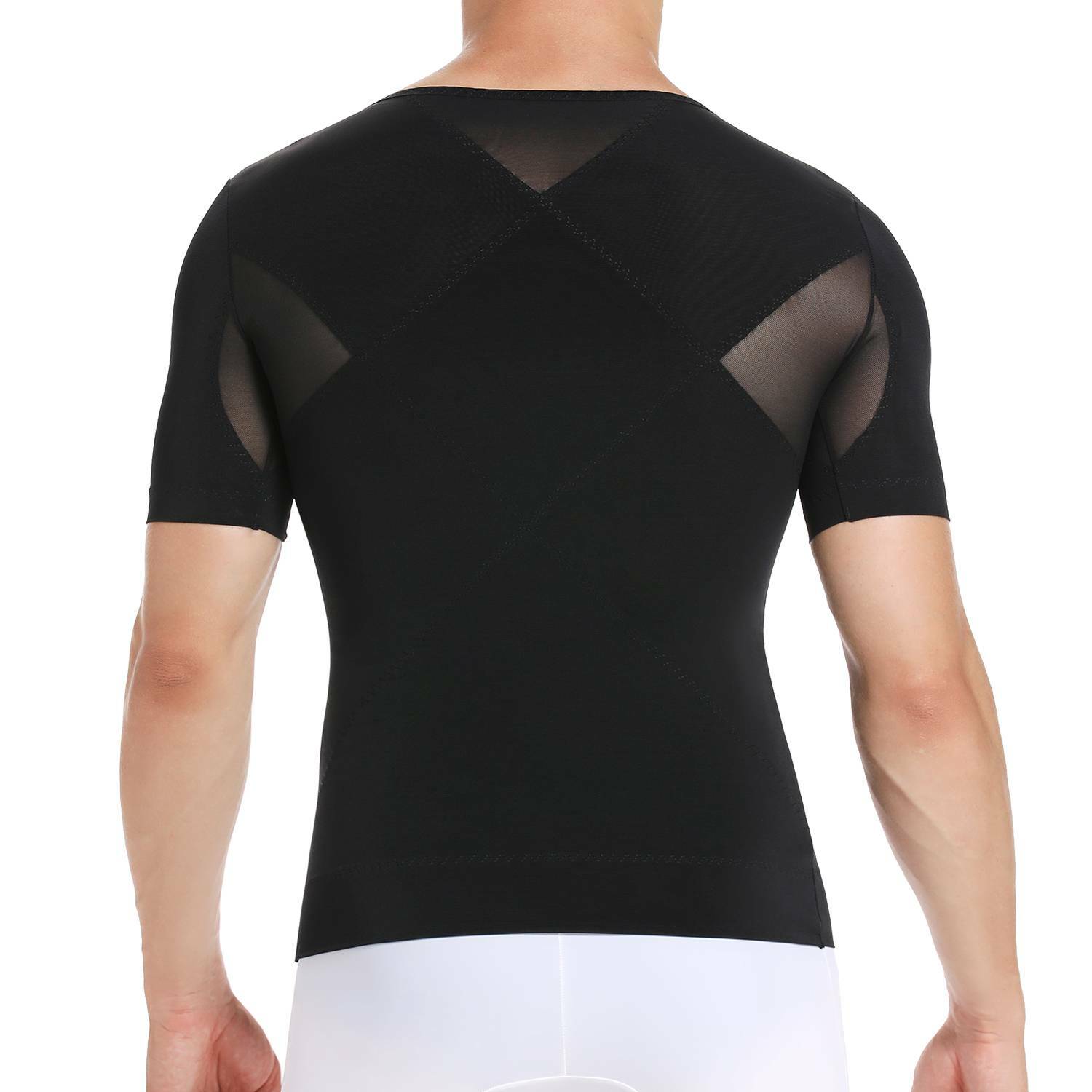 Men’s Slimming Body Shaper Compression Belt Tummy Control Shirt Girdle Vest Tank