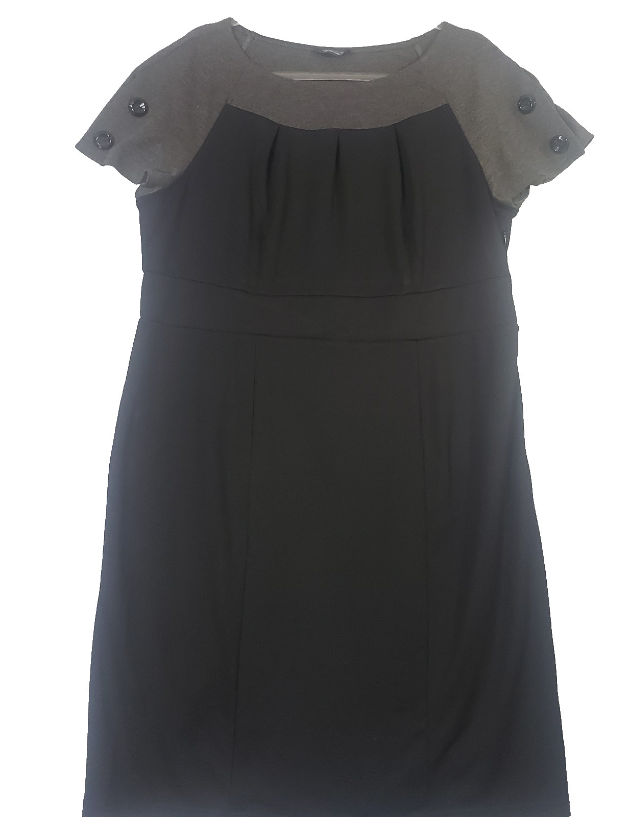 Spenser Dress 14W Plus Black Sheath Knee Length Career Office Short Sleeve