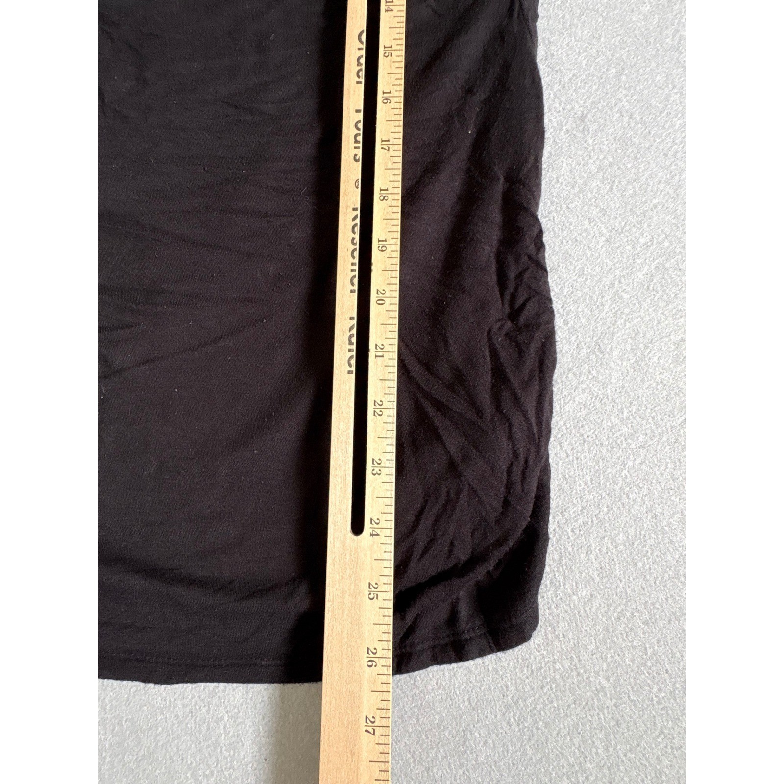 Made by Johnny Womens Black Surplice Neck Ruched Side Dolman Sleeve Top Lrg