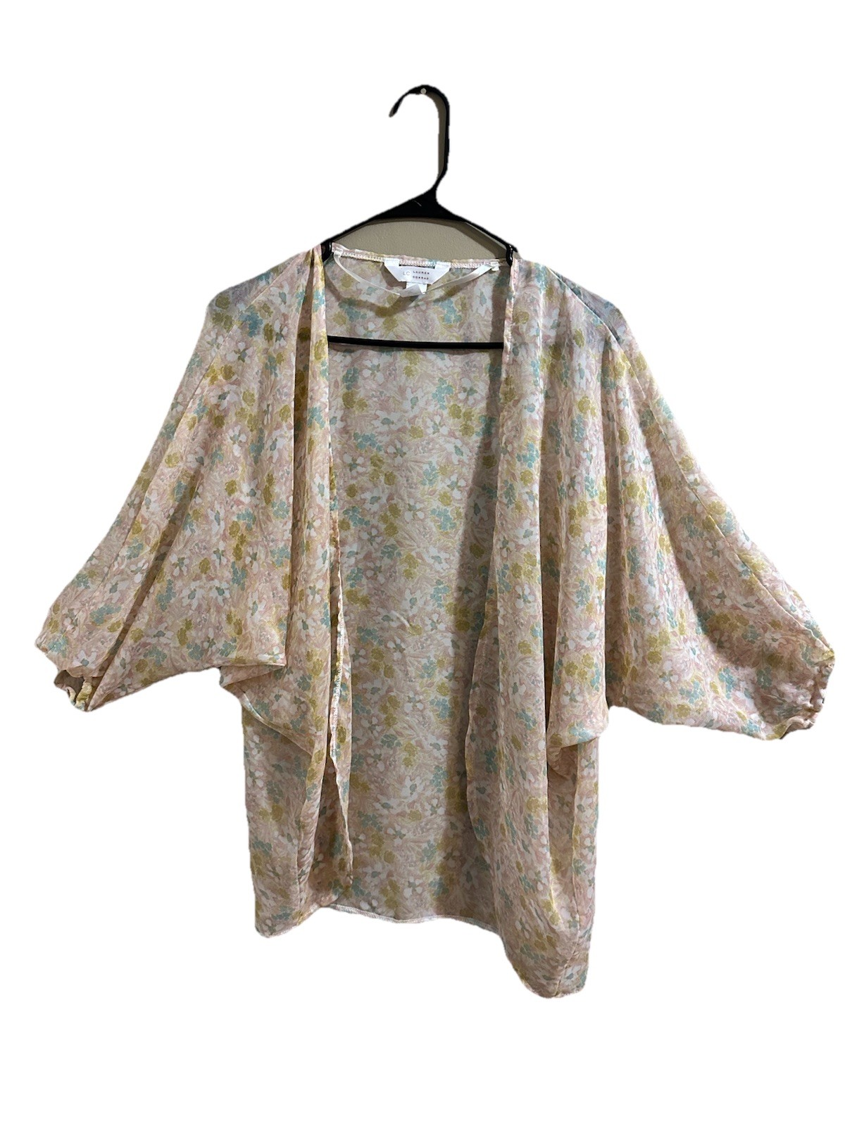 LC Lauren Conrad Asheville Daisy Floral Sheer Topper Open Front One Size NWOT