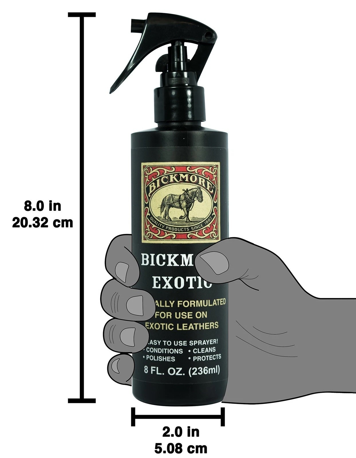Bickmore Exotic Cleaner Conditioner Spray Formulated Use On Exotic Leather 8oz