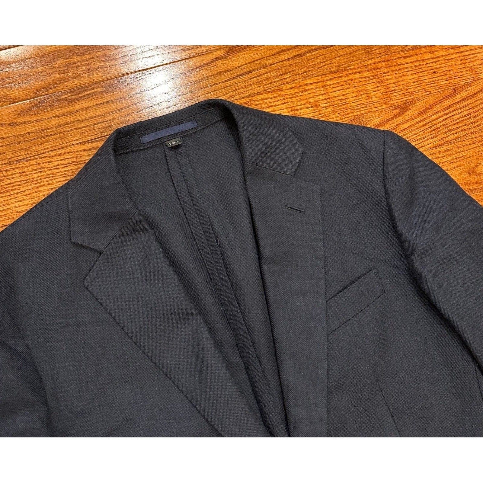 J.Crew Ludlow Blazer Mens 34S Slim Navy Moon Worsted Wool Cotton Unstructured