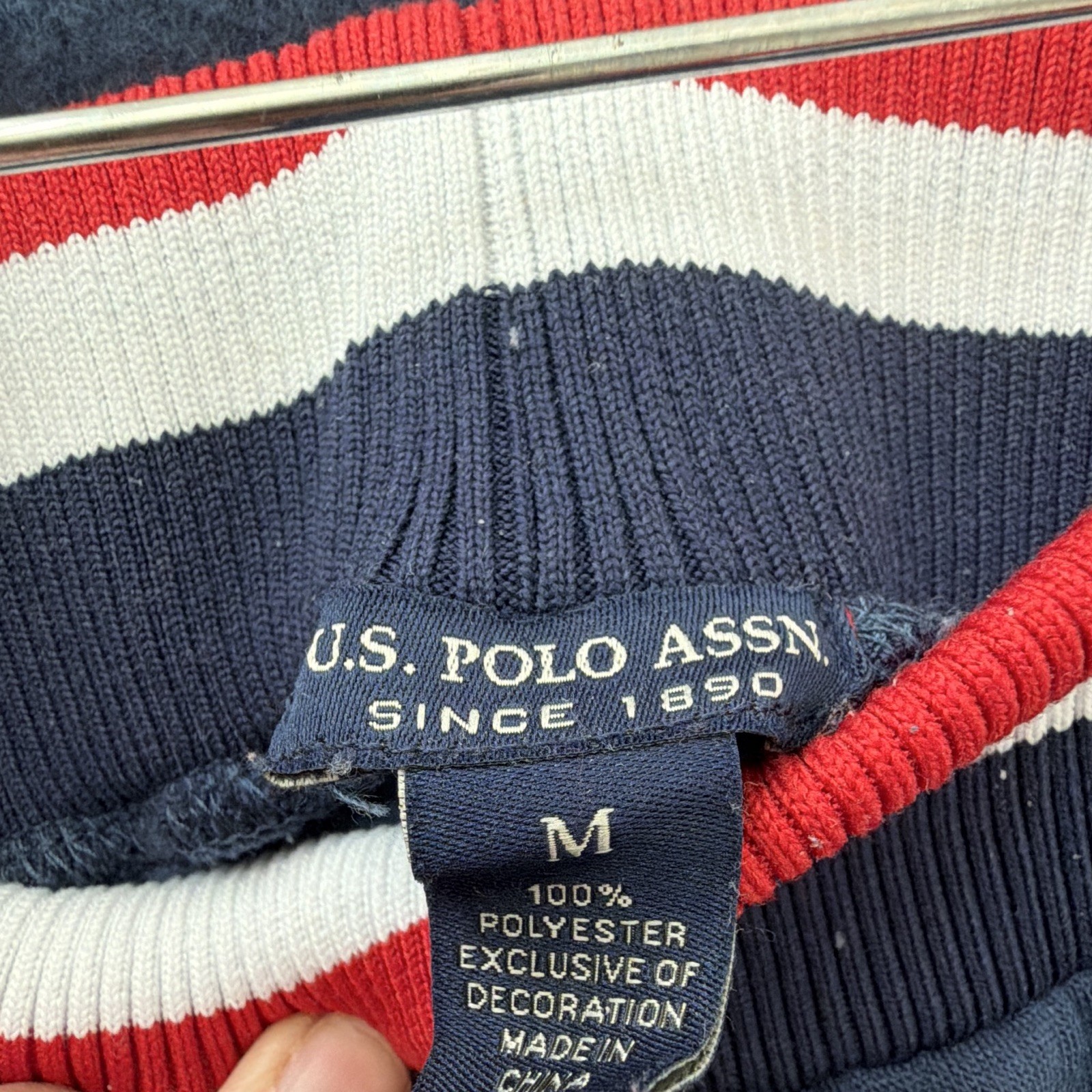 U.S. Polo Assn. Men’s 2pc Fleece Tracksuit Hoodie & Pants Zip Pockets M