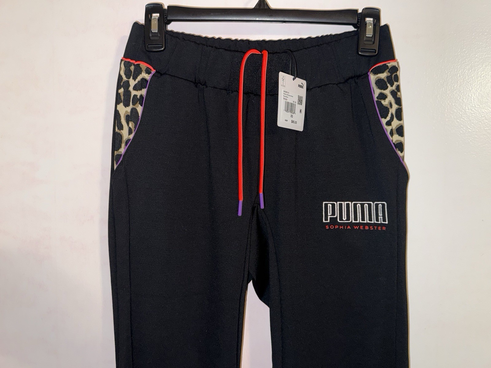 NWT $85 Puma Sophia Webster Women’s Size XS Black Sweat Pants Joggers