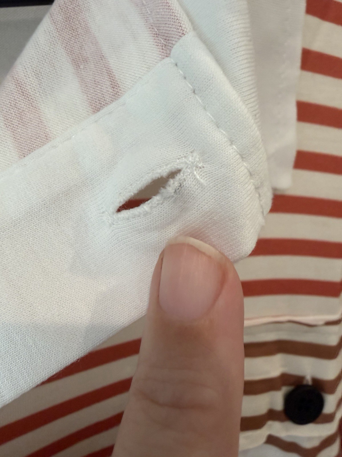 Striped Shirt With Pockets On The Chest Size Large Oversized