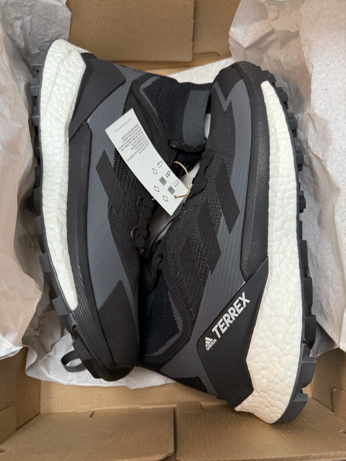 Adidas TERREX Free Hiker 2-GZ0680 Black/White/Grey, Men’s SZ 9.5