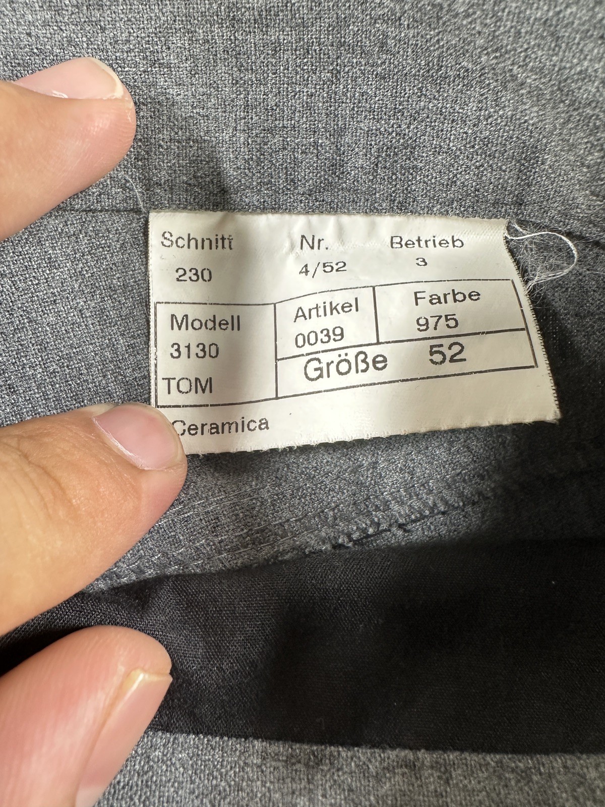 Alberto Comfort Fit Mens 52 Gray Relaxed Dress Pants Tom Ceramica