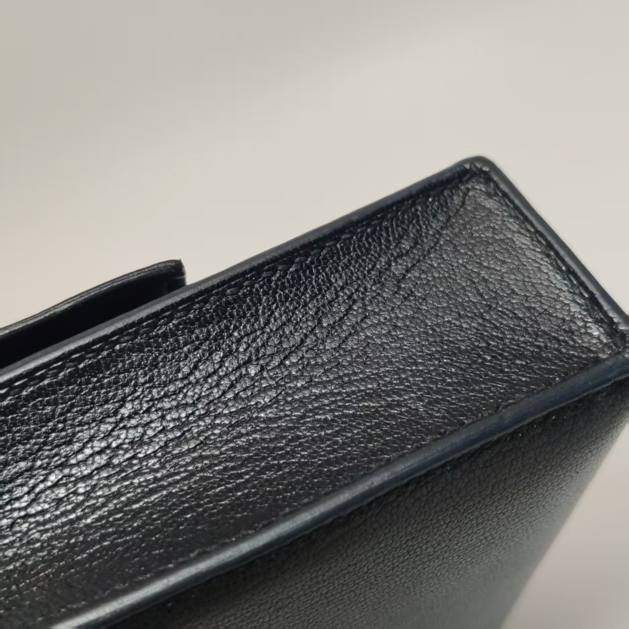 Hermes Verrou Mini 17 Chevre Mysore Black 89 Noir Permabrass Gold Hardware Auth