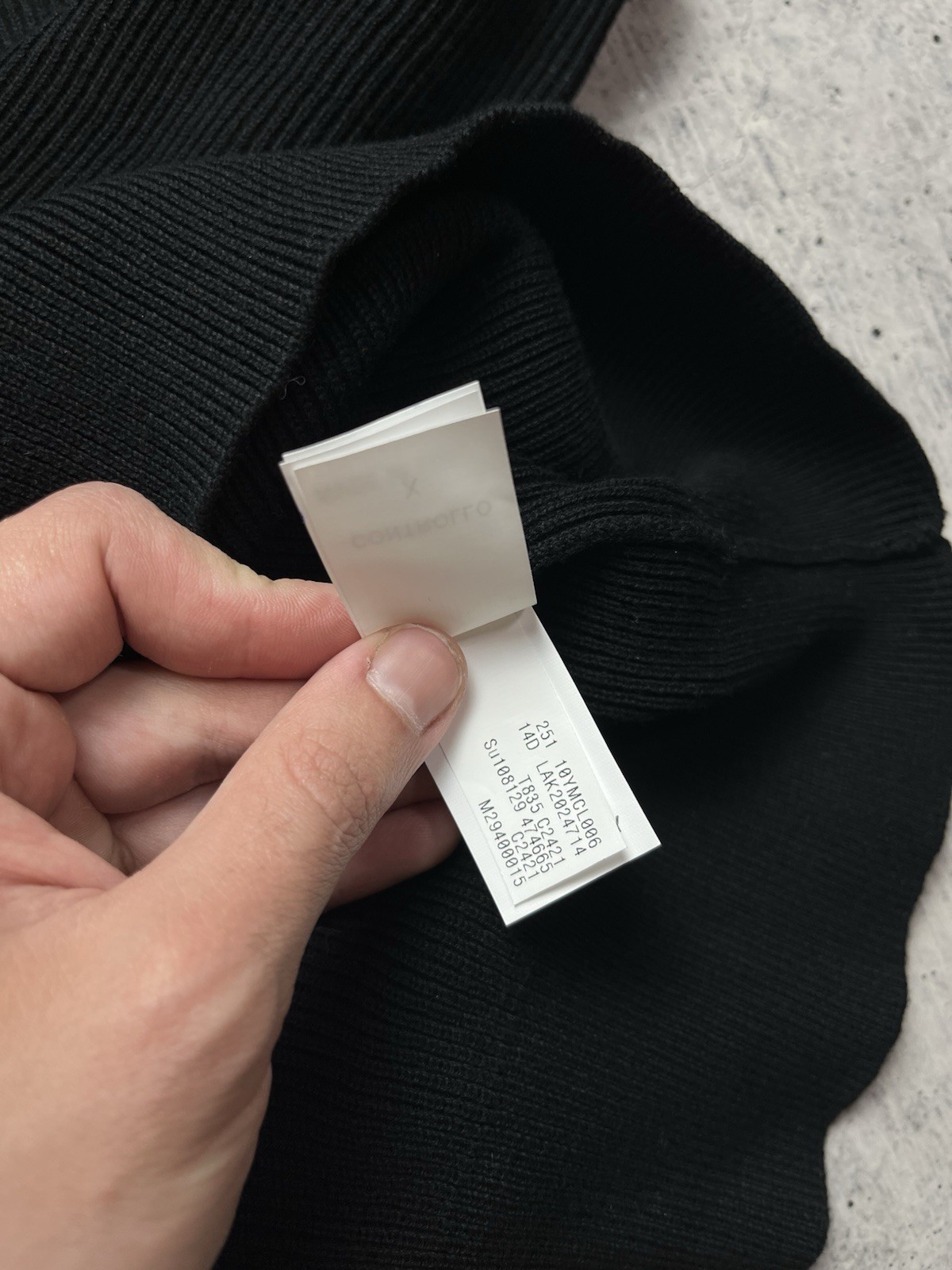 Men’s s Brunello Cucinelli Cotton Rib Knit Polo Black Size 50 M/L