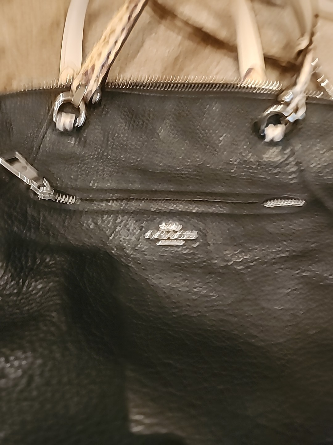 Coach F88561 Black Pebbled Leather Satchel Shoulderbag Purse