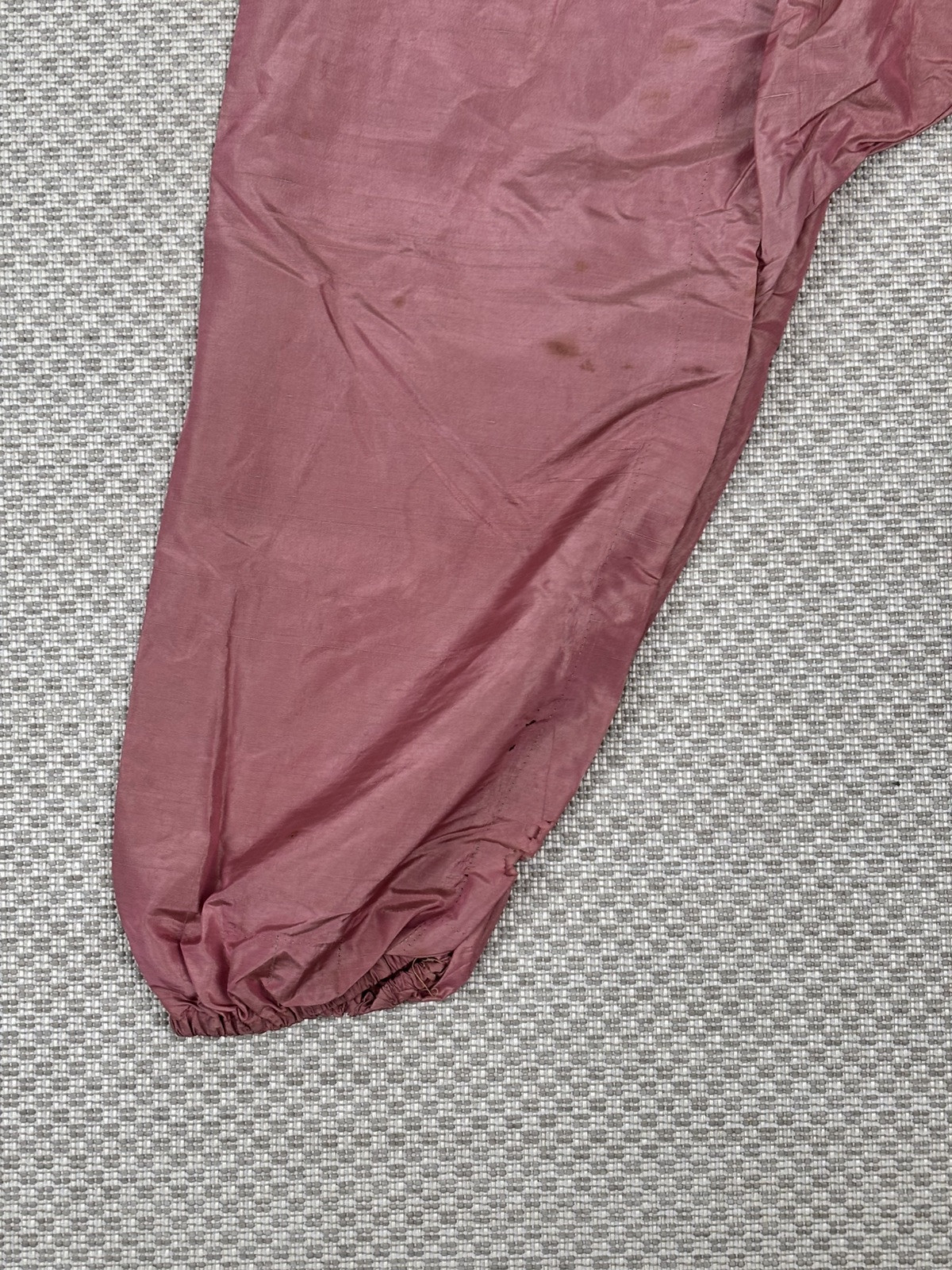 Antique Middle Eastern Harem Pants Shiny Pink Silk Drawstring Waist AS IS