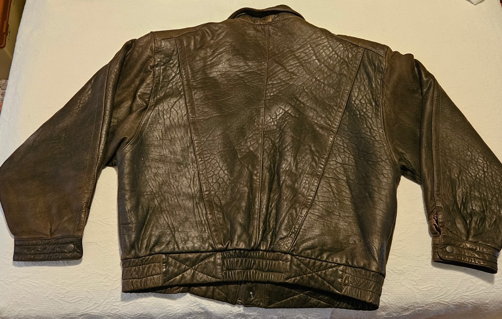 VTG Midway Second Fleet Men’s Lambskin Leather Bomber Jacket Size 46 /XL