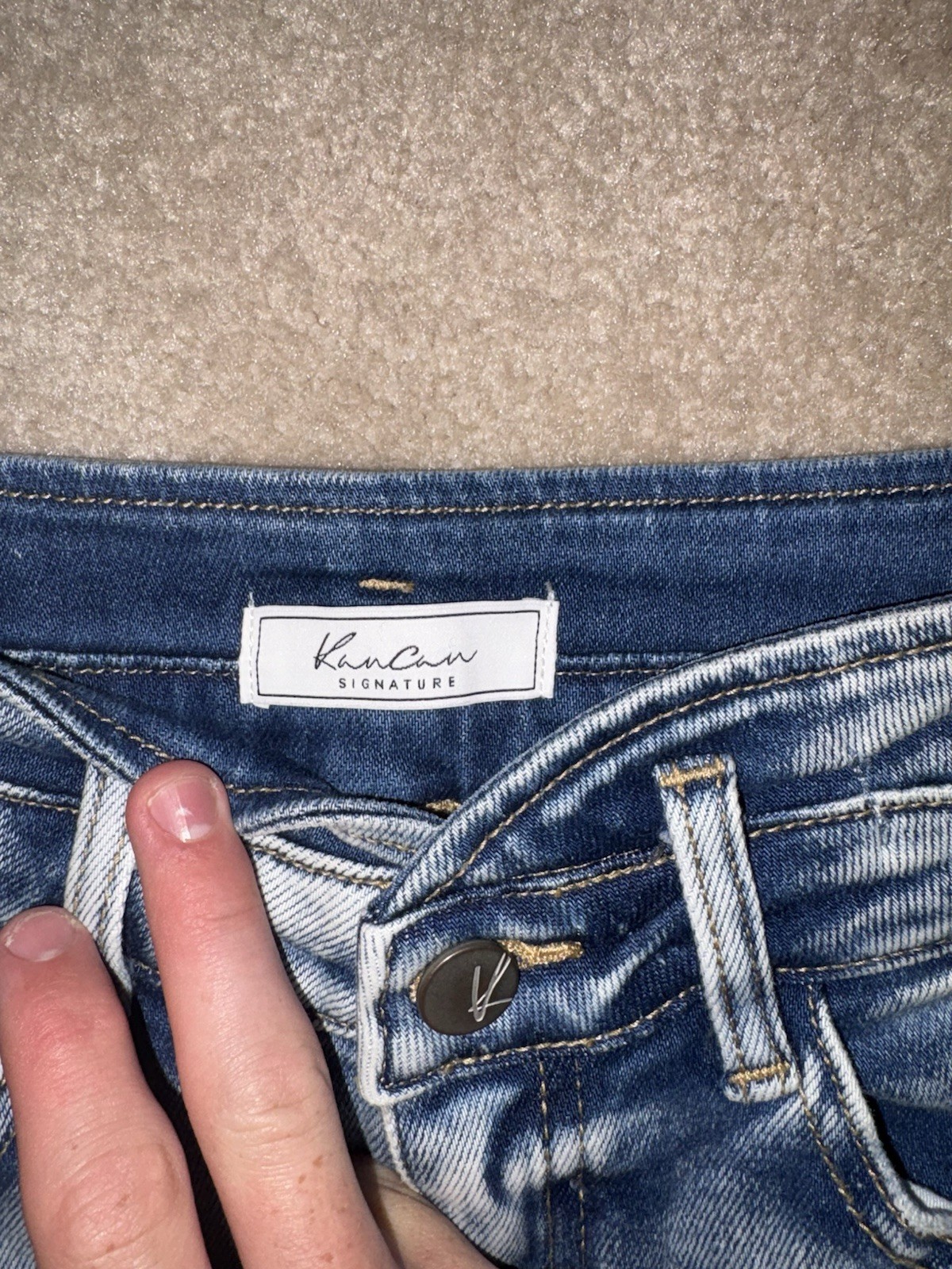 KanCan Women’s Kurvy Ultra High Rise Skinny Ankle Distressed Blue Jeans 26 – NWT