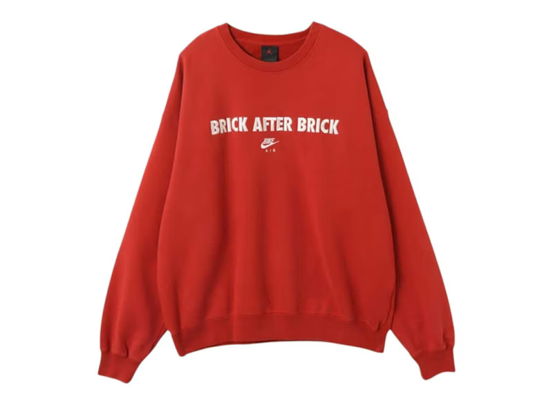 Size – Jordan BIKE AIR x Nigel Sylvester Fleece Crewneck Sweatshirt Cinnabar Re