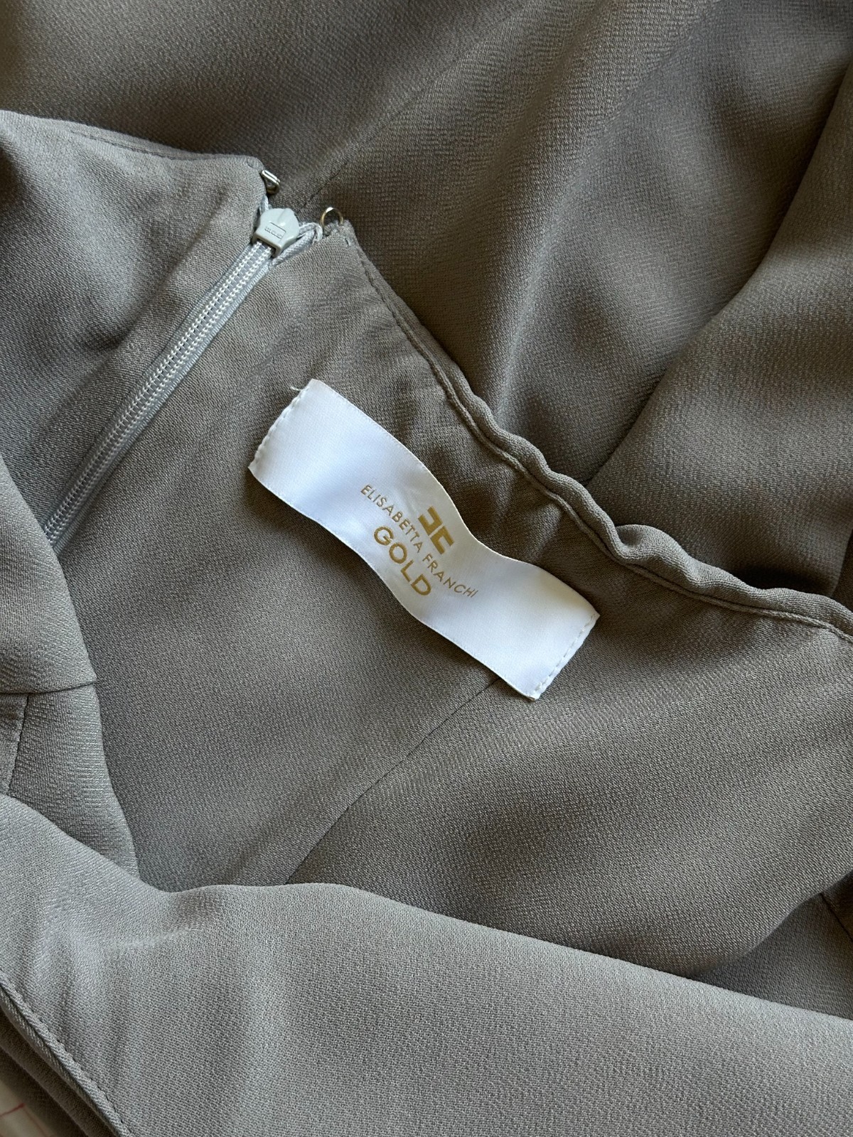 Elisabetta Franchi Gold Jewel Short Suit IT40 | Romper Jewel Jumpsuit Taupe