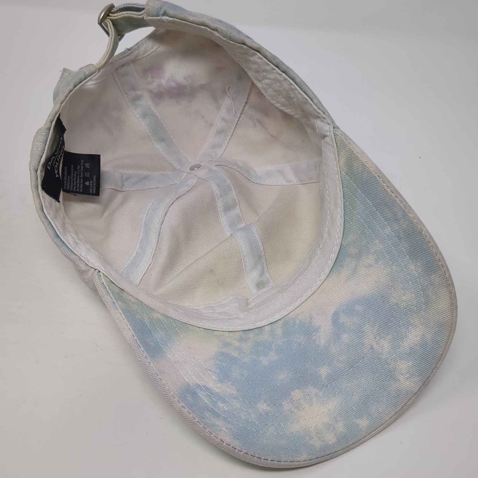 David & Young Slideback Baseball Cap Multi One Size Adjustable Tie Dye Blank