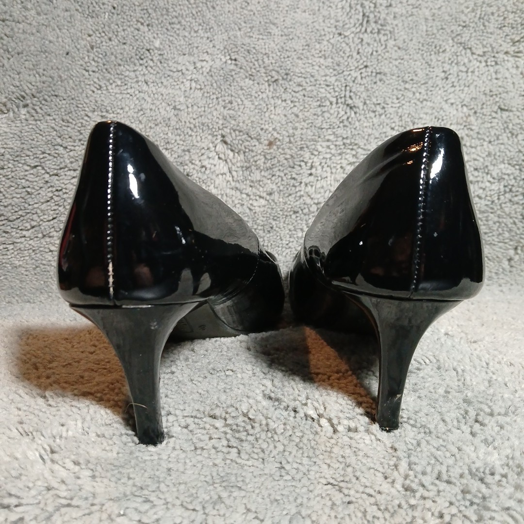 Black Patent Leather High Heels Size 8 Comfort Plus By Predictions