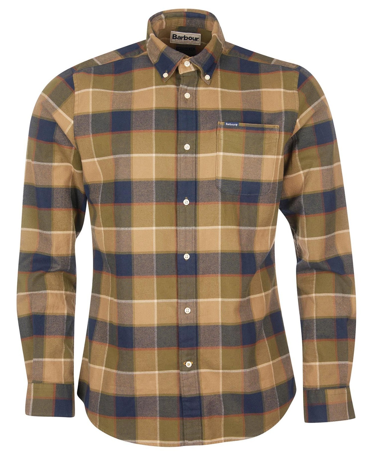Barbour Valley Tailored Shirt in Stone- Size: M