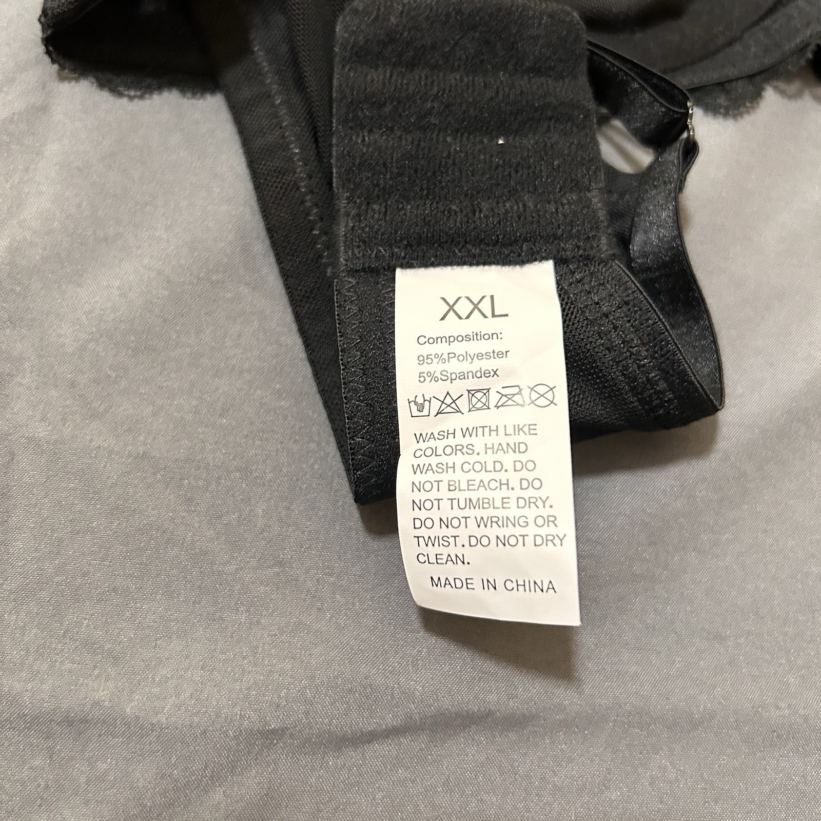 Avidlove Lace Underwire Bra Black Unlined Sheer Full Coverage Bralette XXL NWT