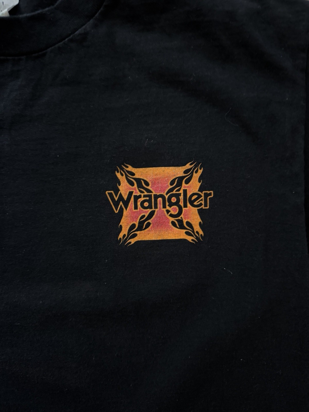 Vintage Biker Wrangler Chopper Graphic Shirt Medium 90s 00s Y2K