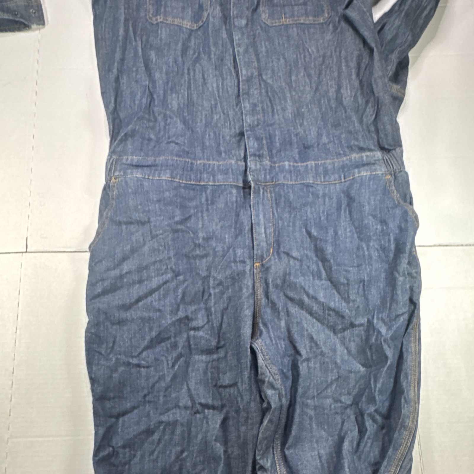 Duluth Trading Co. Blue Denim Coveralls Jumpsuit Long Sleeve L