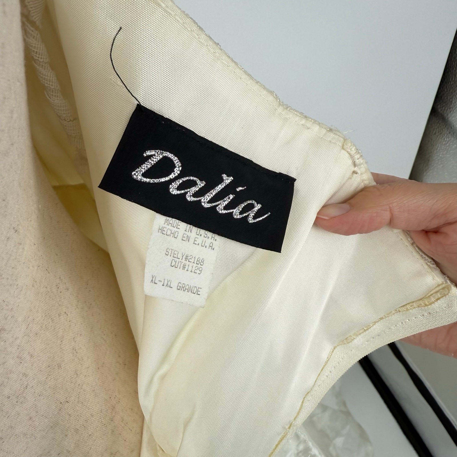 VTG 90s y2k Women’s Cream Floral Dalia Drop Basque Waist Corset Halter Dress XL