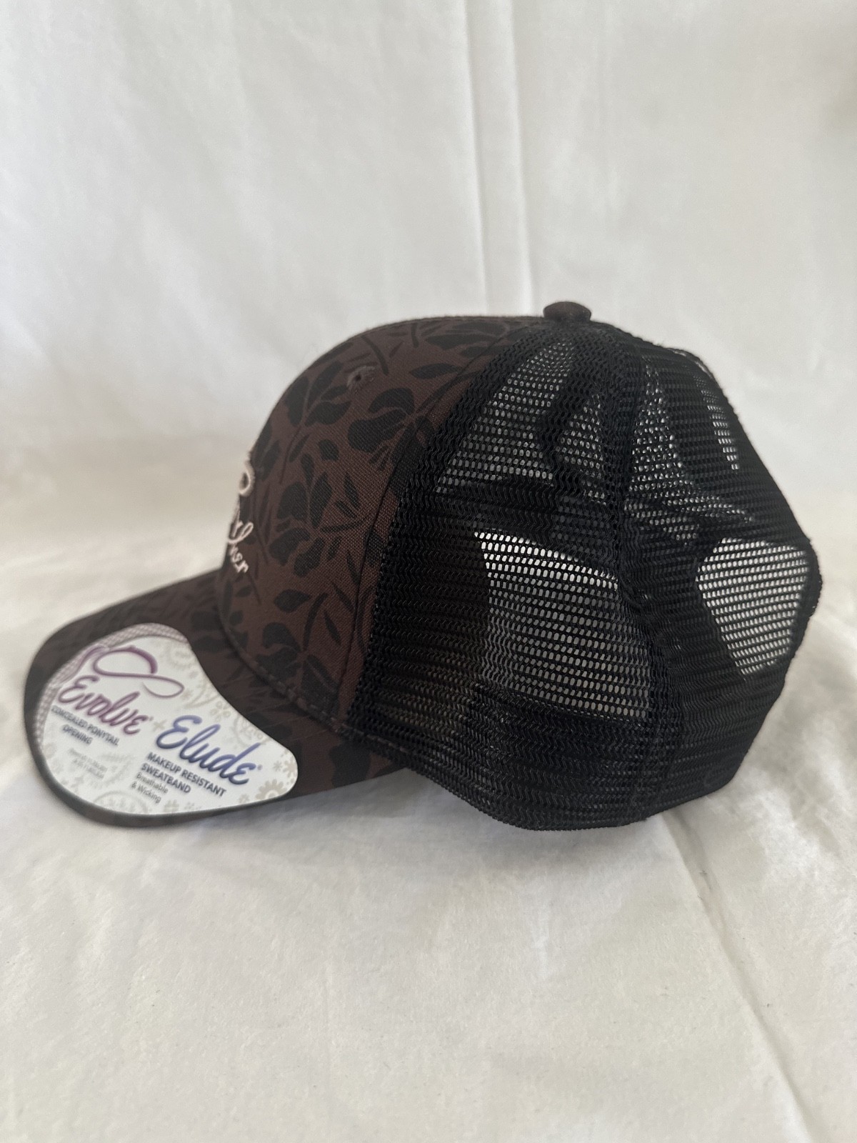 Infinity Her Modern Trucker 6-Panel Structured Cap Hat Adjustable Closure Brown