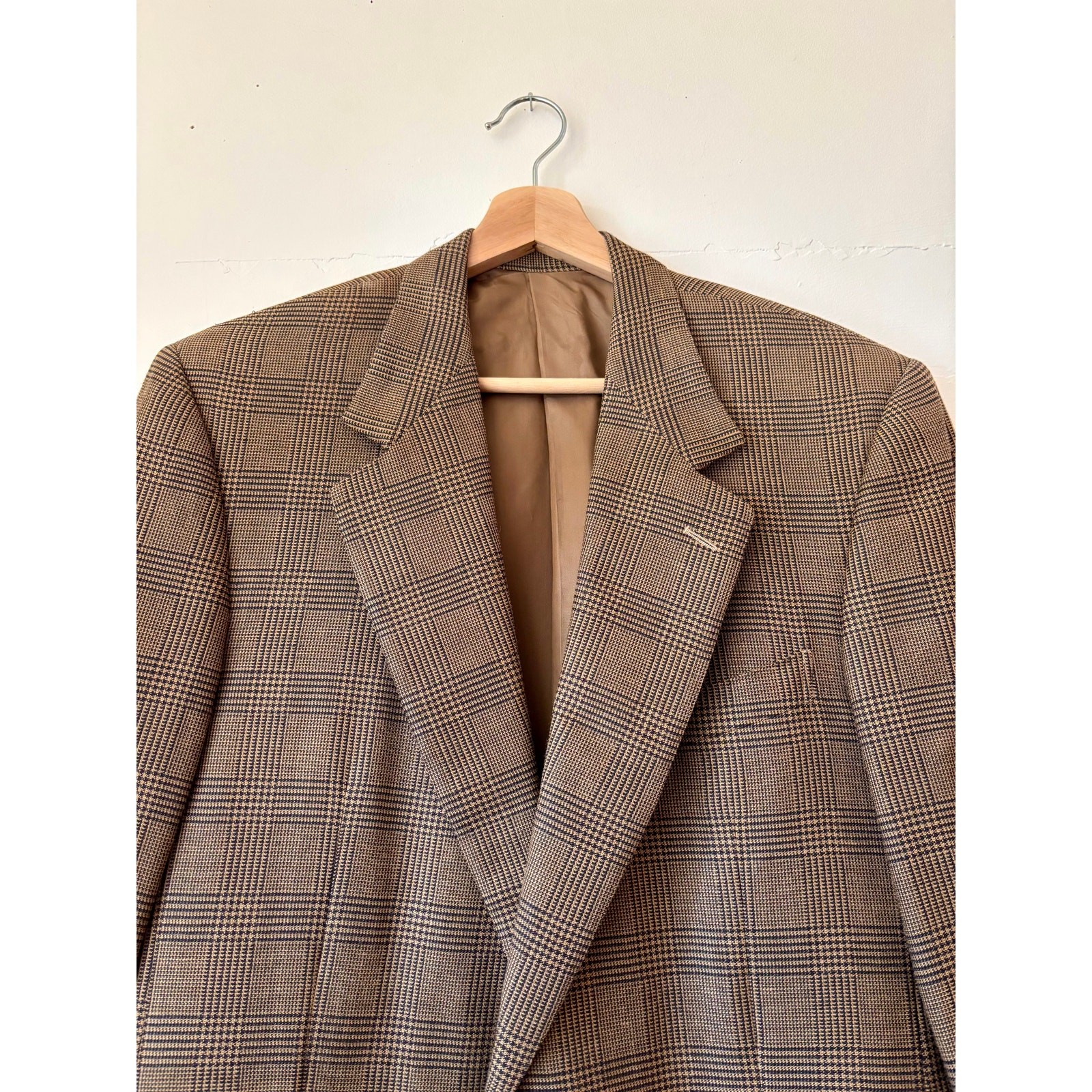 Ermenegildo Zegna Brown Plaid Silk/Wool Sport Coat Blazer Made in Italy– Medium