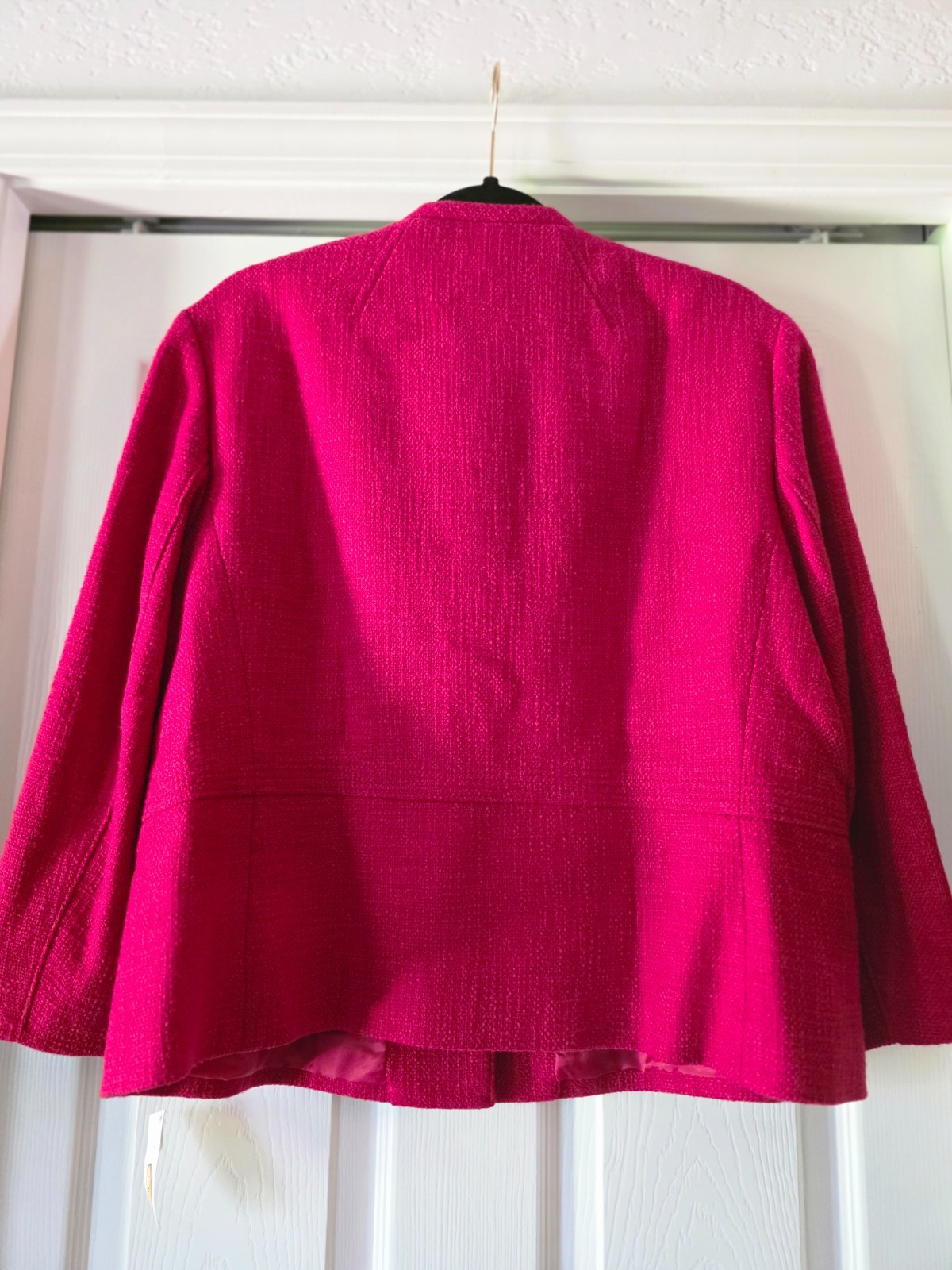 TALBOTS REDDISH FUSHIA COLOR COTTON BLEND BLAZER SZ.14 NWT