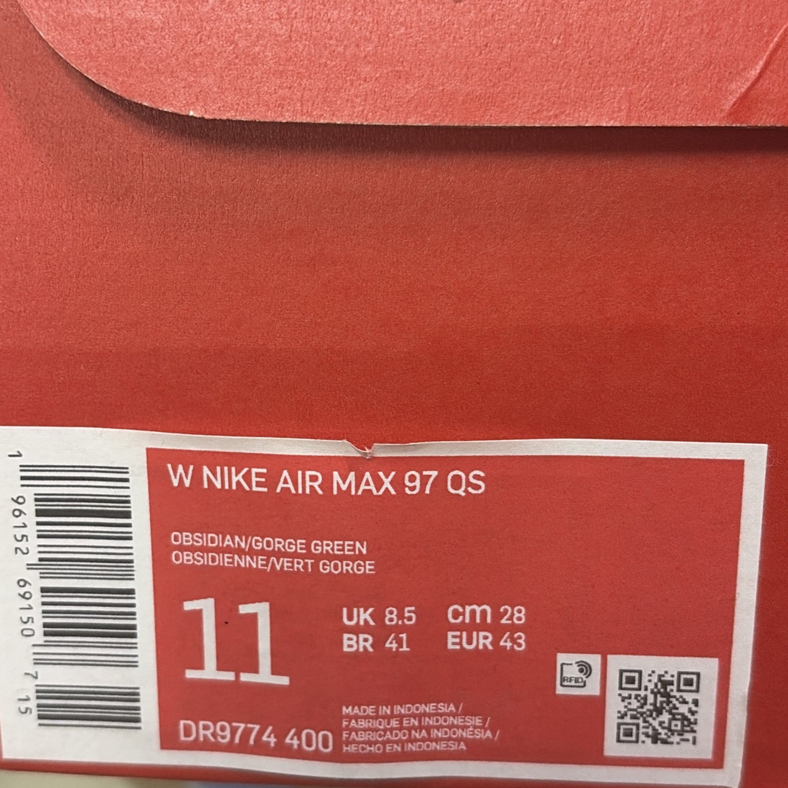 Size 11 – Nike Air Max 97 Letterman Pack W