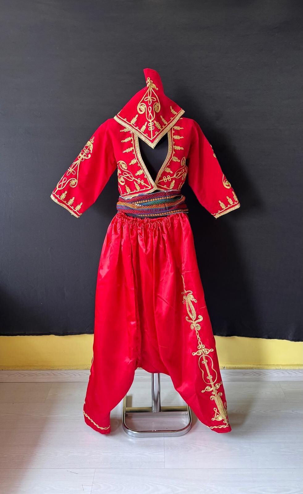 Anatolian Cepken and Shalwar Costume, Vintage Embroidered Jacket, Folk costume
