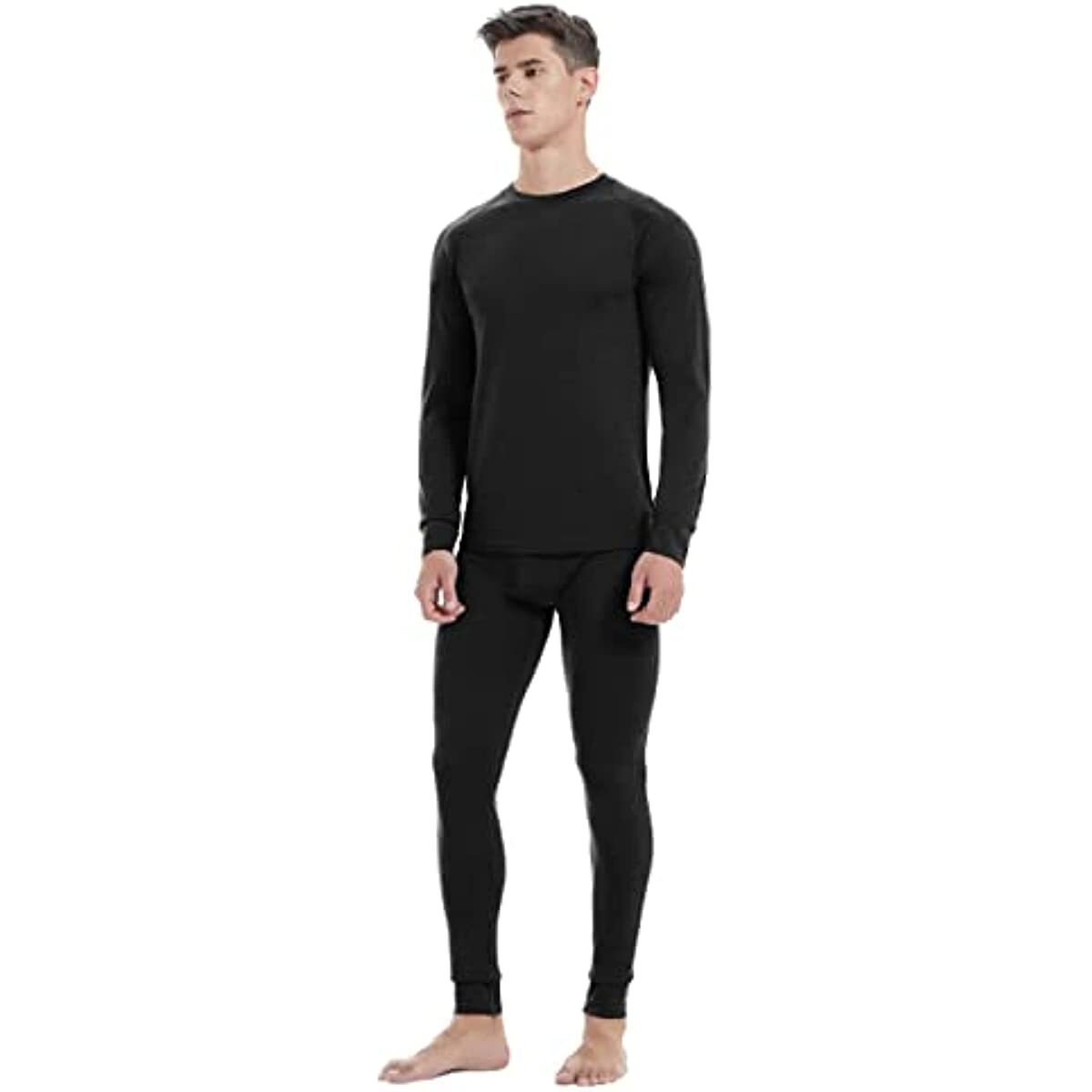 Men 100% Merino Wool Base layer Set Winter Underwear Bottom Long Sleeve Top Gift