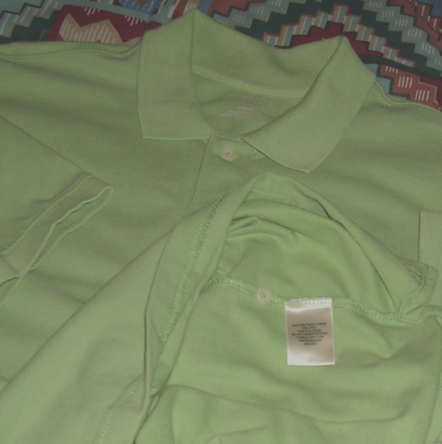St John’s Bay “Heritage Polo” Men’s SS Knit Shirt Sz Med.,100% Cotton, Lt. Green