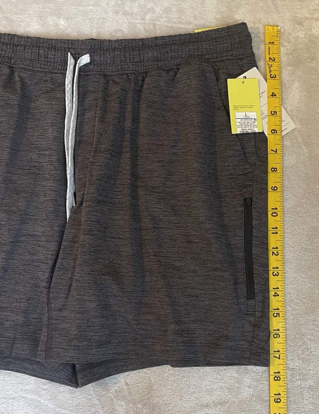 All In Motion Soft Stretch Shorts Men’s Gray Large Active Summer Wear Soft Comfy
