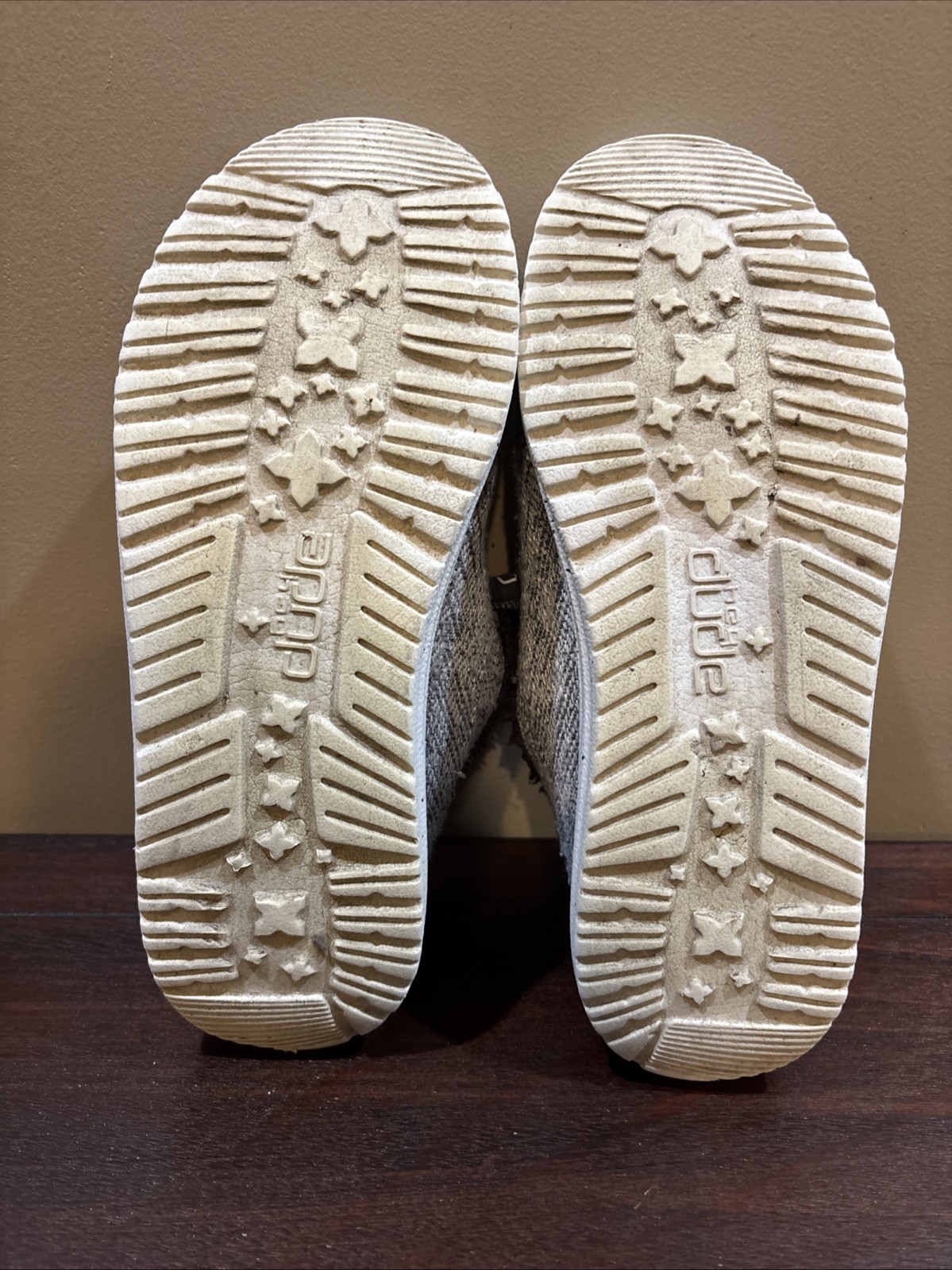 Hey Dude Wendy Salt And Pepper Brown White Slip-On Comfort Women’s Size 6 Shoes